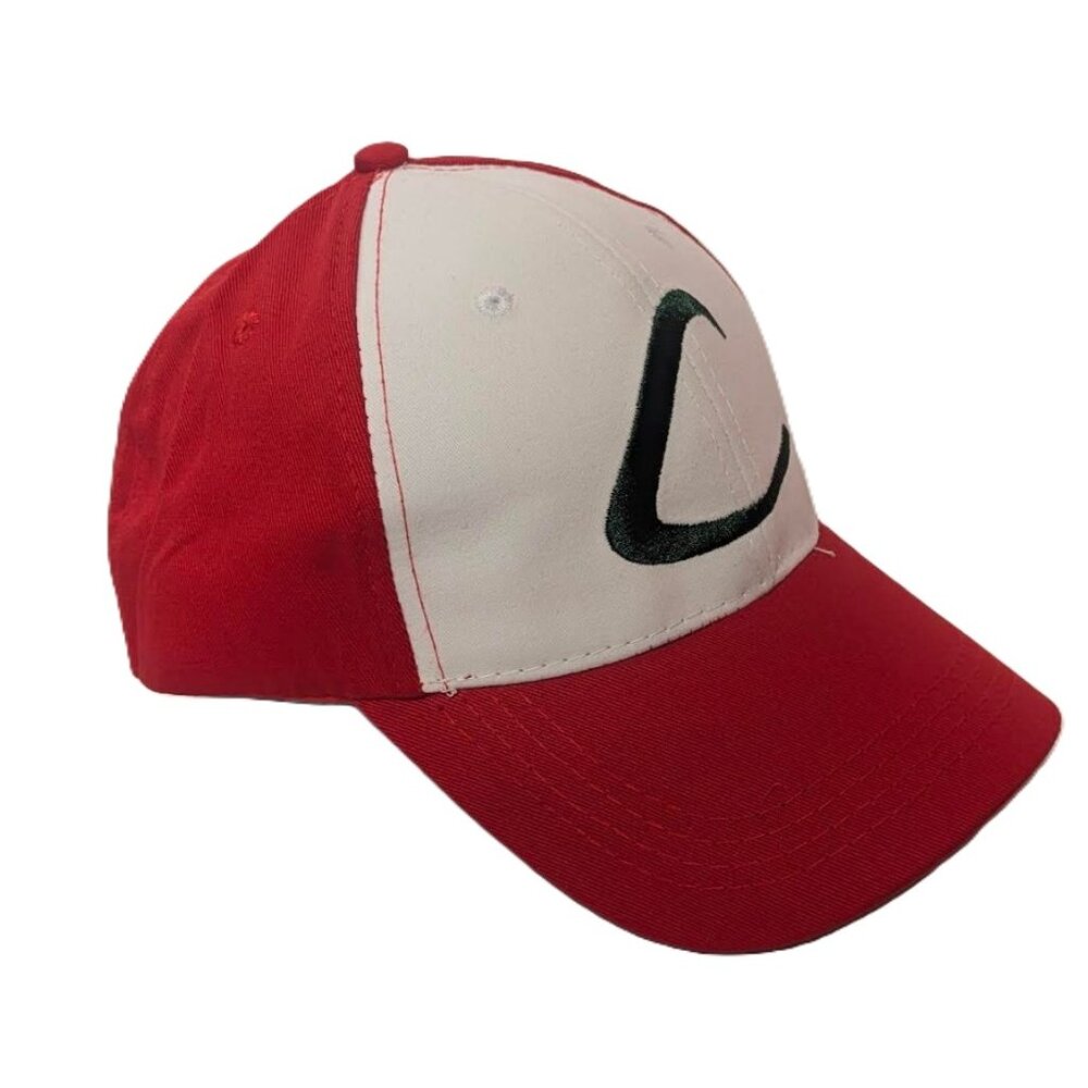 Red Anime Trainer Style Adjustable Baseball Cap Cosplay Hat